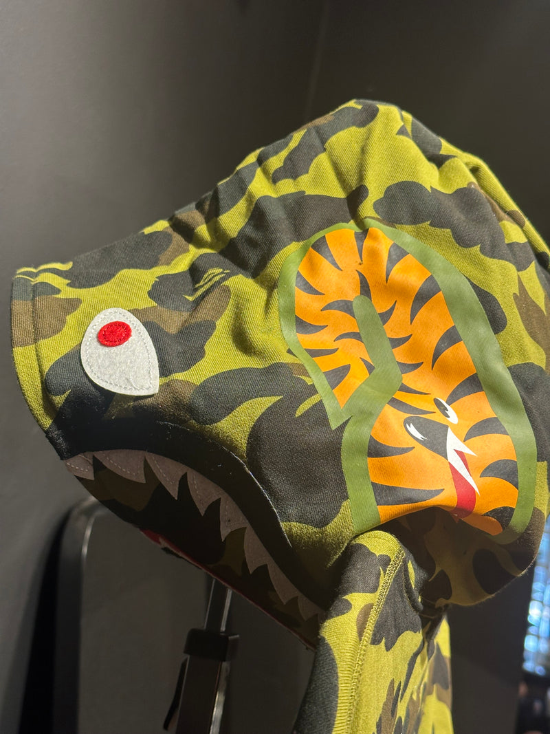 Jaqueta Bape Shark Camo Green Full Zip - Pronta Entrega