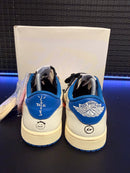 Tênis Nike Air Jordan 1 Low Travis Scott Fragment Military Blue - Pronta Entrega