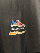 Camiseta BALENCIAGA Tênis Triple S Preta - Pronta Entrega