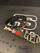 Cinto Chrome Hearts 105 CM Couro Bordado Collors - Pronta Entrega