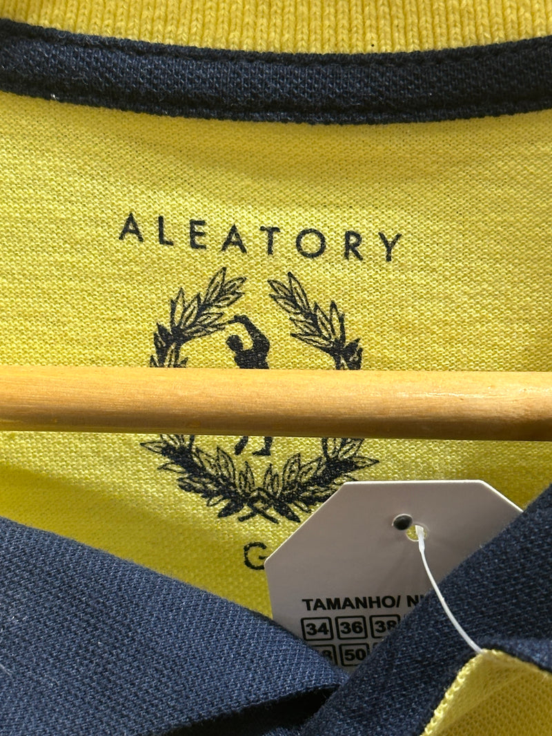 Camisa Polo Aleatory Amarelo/Azul - Pronta Entrega