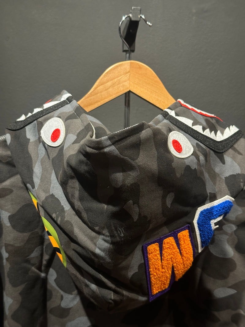 Jaqueta Bape Camo Shark Black Full Zip - Pronta Entrega