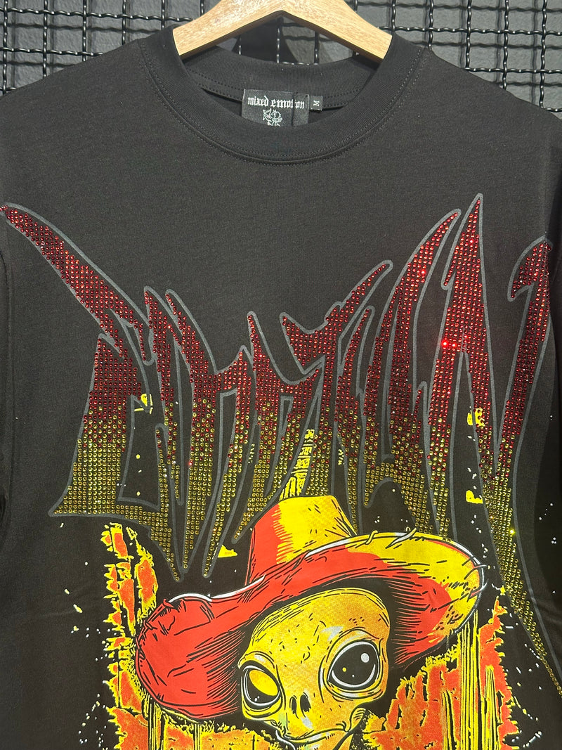 Camiseta Mixed Emotions Ranger Rhinestone Black - Pronta Entrega