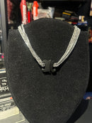 Corrente Dupla Prata Fecho Automático Black 40 CM - Pronta Entrega