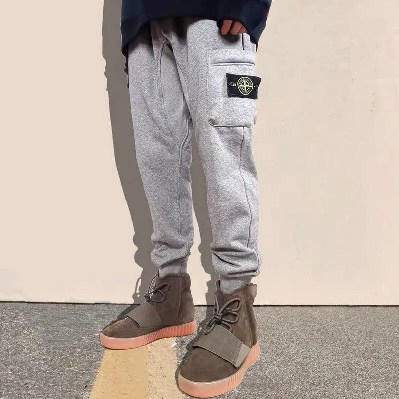 Calça Stone Island moletom cinza