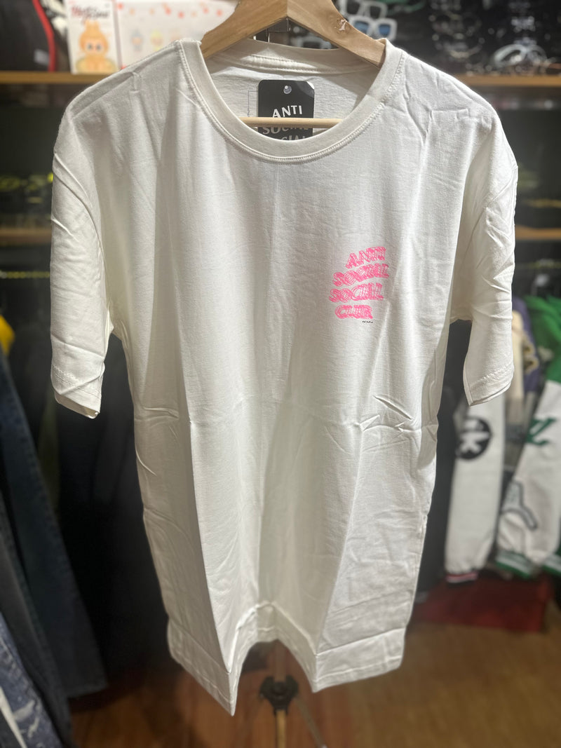 Camisa Anti Social Social Club Off White Logo Pink - Pronta Entrega