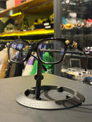 Óculos Chrome Hearts Armação Preto Logo Dourado Lente Clear - Pronta Entrega