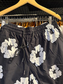 Short Denim Tears Preto Tactel - Pronta Entrega