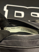 Bolsa Bag Off-White Cross Body Preto Alça Cinza - Pronta Entrega