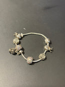 Pulseira Prata Cravejada Multi Berloques - Pronta Entrega