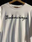 Camiseta Balenciaga Logo Slim Branca - Pronta
