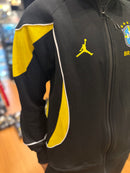 Conjunto Tracksuit Jordan Brasil Preto Amarelo 2026/27 - Pronta Entrega