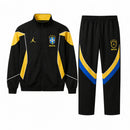 Conjunto Tracksuit Jordan Brasil Preto Amarelo 2026/27 - Pronta Entrega