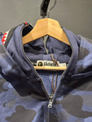 Jaqueta Bape Shark Camo Blue Dual Hoodie Full Zip - Pronta Entrega