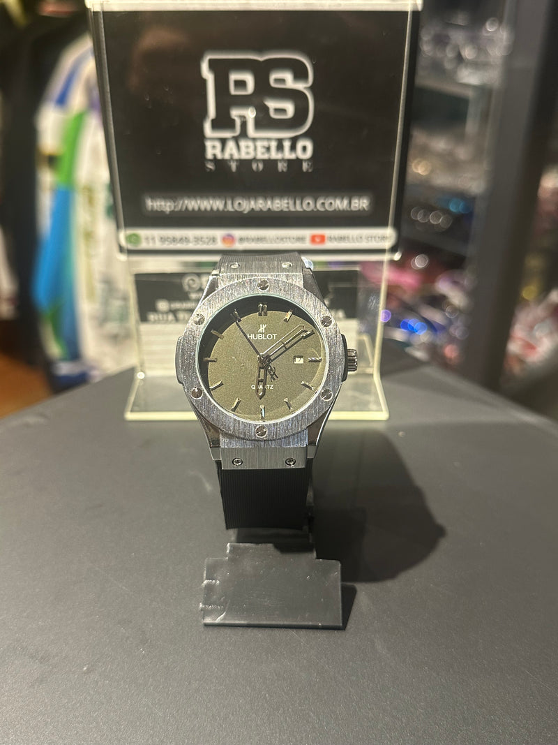 Relógio Hublot Silver Fundo Black - Pronta Entrega
