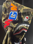Jaqueta Bape Shark Camo Full Zip - Pronta Entrega
