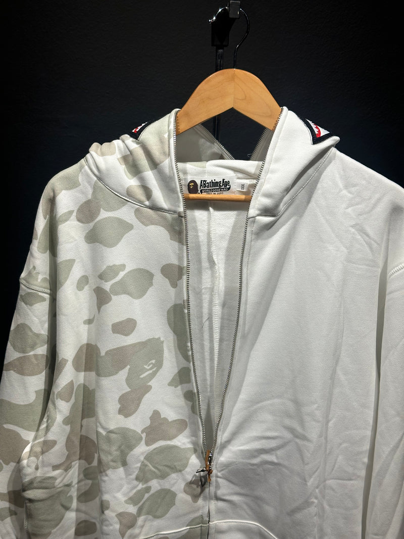 Jaqueta Bape Shark Half Camo White Full Zip - Pronta Entrega