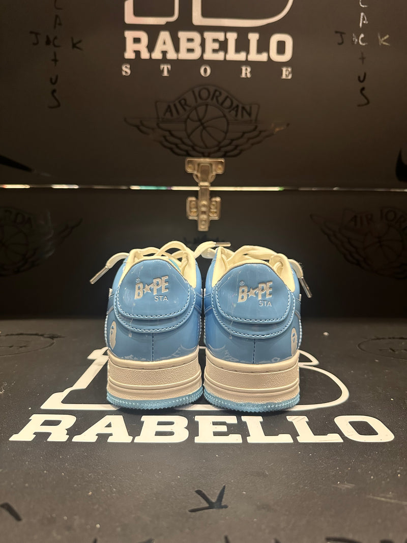 Tênis BAPE A Bathing APE Court Sta Blue White - Pronta Entrega