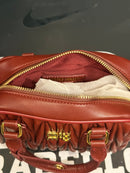 Bolsa MiuMiu Arcadie em Couro Napa Matelassê Red - Pronta Entrega