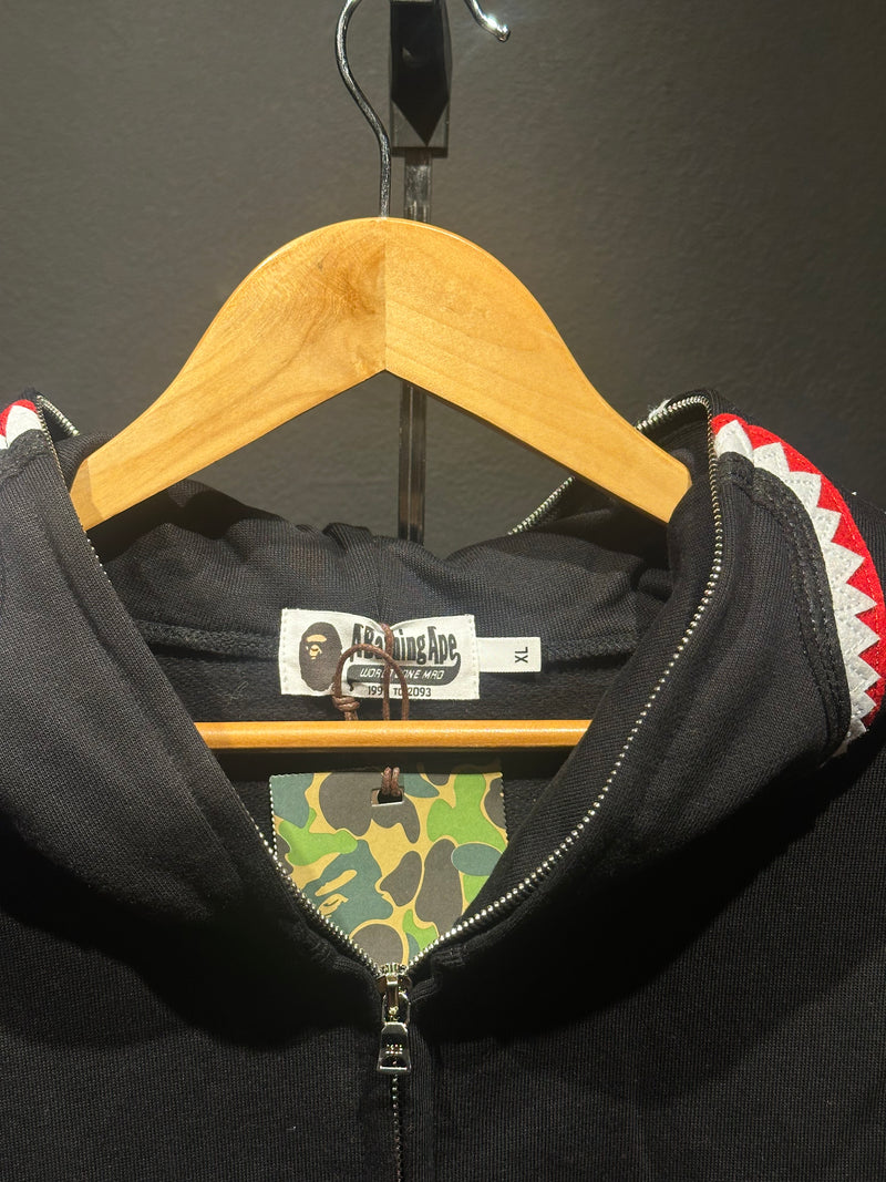 Jaqueta Bape Shark Camo Black Full Zip - Pronta Entrega