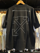 Camiseta Off-White Line Oversized Preto - Pronta Entrega
