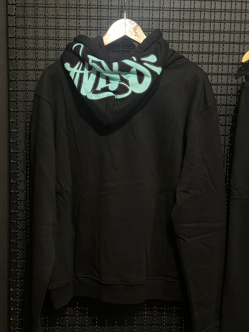 Conjunto Syna Moletom “Forgives Me” Black/Blue - Pronta Entrega