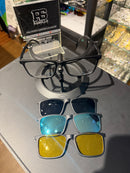 Óculos Rayban Armação Preto Clip-On 3 em 1 Multi Cores - Pronta Entrega