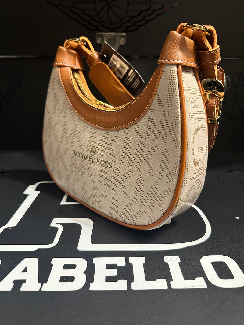 Bolsa Michael Kors MK Logo Premium Bege - Pronta Entrega