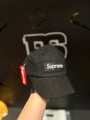 Boné Supreme 5 Panel ‘Washed Canvas Camp’ Black - Pronta Entrega