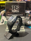 Relógio Cartier Santos Silver Fundo Black - Pronta Entrega