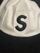 Boné Supreme 2 Tone S Logo Black/White 6-Panel - Pronta Entrega