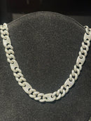 Corrente Cravejada Prata +AAA Premium Prata 50 CM - Pronta Entrega