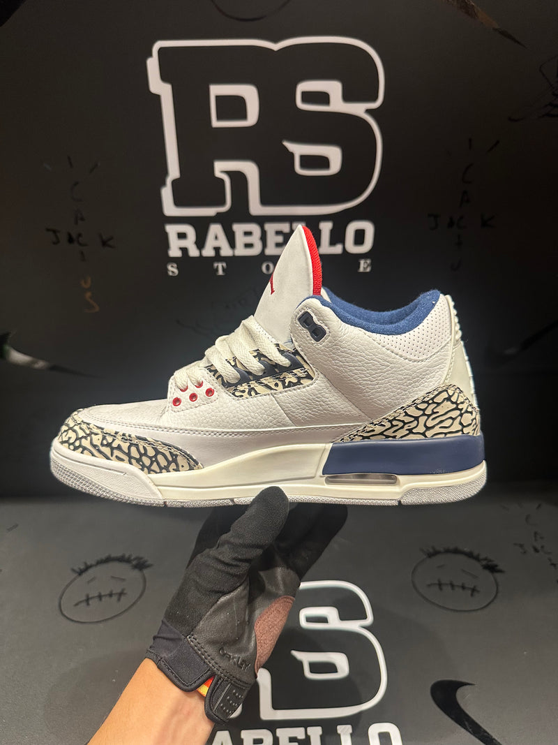 Tênis Nike Air Jordan 3 Retro True Blue OG - Pronta Entrega