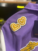 Jaqueta Varsity Louis Vuitton Purple/White - Pronta Entrega