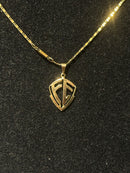 Corrente Cartier Banhada Pingente FÉ 70 CM - Pronta Entrega