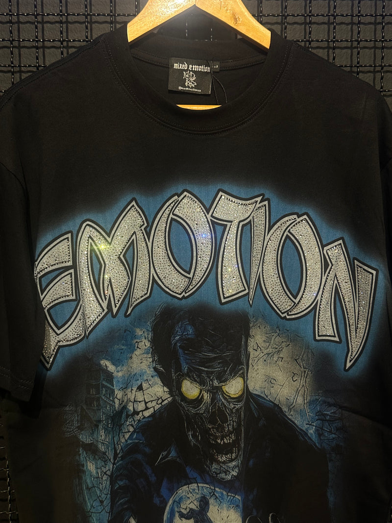 Camiseta Mixed Emotions Zombie Black - Pronta Entrega