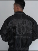 Supreme Gem Studded Leather Jacket Black SS24