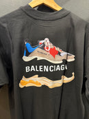Camiseta BALENCIAGA Tênis Triple S Preta - Pronta Entrega