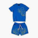 Conjunto Shorts Synaworld Azul/Amarelo - Encomenda