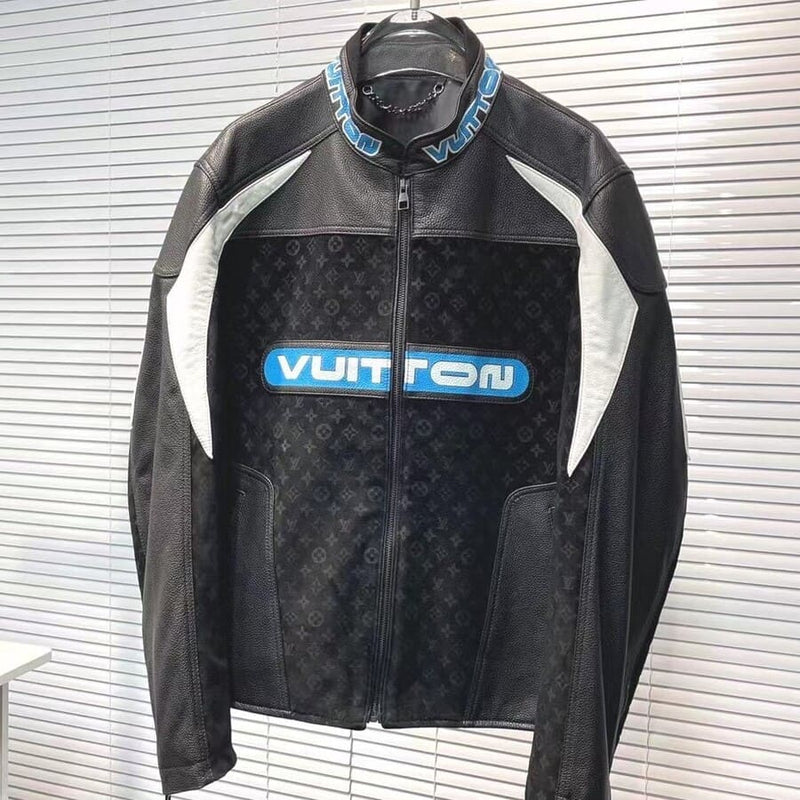 Jaqueta Couro Louis Vuitton Leather Mix Biker - Encomenda