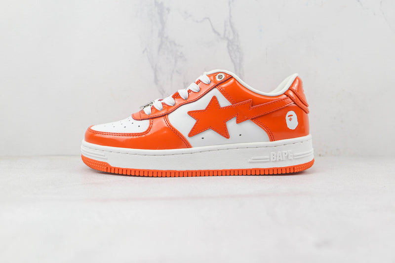 Bape Sta Patent Leather Orange White - Encomenda