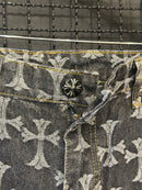 Calça Jeans Preta Chrome Hearts Multi Cruz - Pronta Entrega