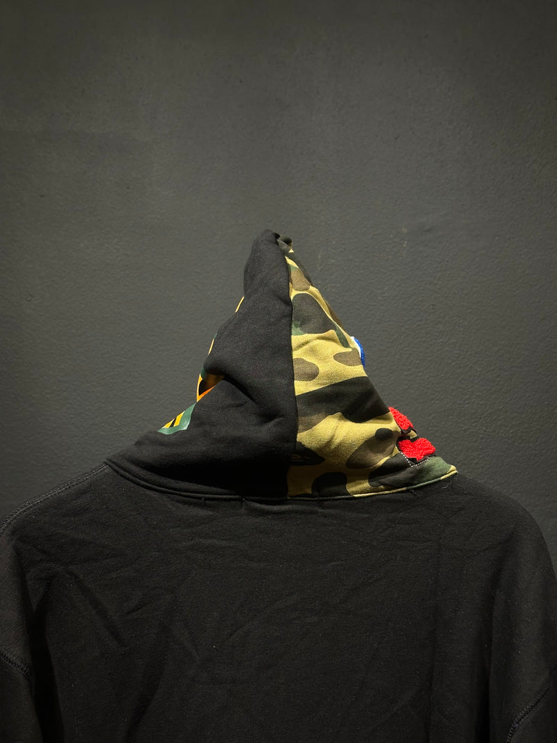 Jaqueta Bape Shark Hoodie Camo Black Full Zip - Pronta Entrega