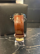 Relógio Emporio Armani Aviator Pulseira de Couro - Pronta Entrega