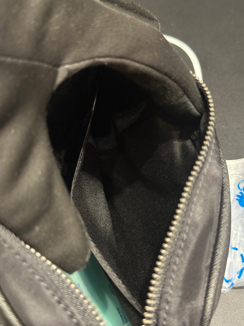 Bolsa Bag Off-White Cross Body Preto  Alça Amarela - Pronta Entrega
