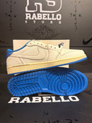 Tênis Nike Air Jordan 1 Low Travis Scott Fragment Military Blue - Pronta Entrega