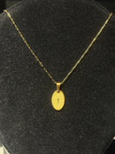 Corrente Cartier Banhada Pingente Escapulário Pai Nosso Espanhol 35 CM - Pronta Entrega