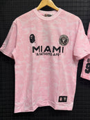 Conjunto Bape x Inter Miami Camiseta + Short Pink - Pronta Entrega