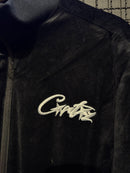 Jaqueta Corteiz VVS Velour Jacket Black - Pronta Entrega