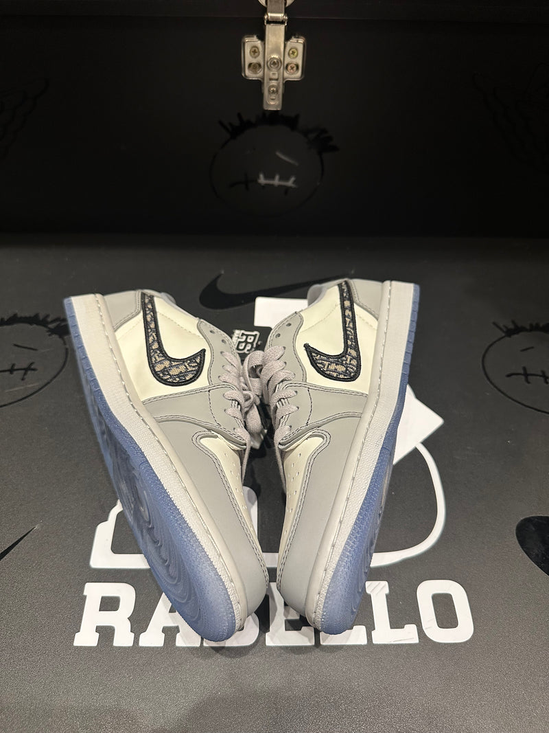 Tênis Nike Air Jordan 1 Low X Dior Grey - Pronta Entrega